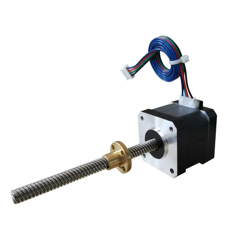 42 Linear Lead Screw Stepper Motor T-Lead Screw Motor Length 100Mm/150Mm/300Mm 42 Lead Screw Motor