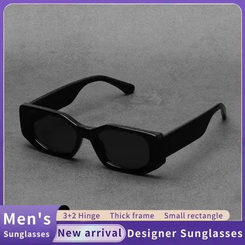 Ruiao 2025 new black classic retro designer branded concave irregular thick frame men women fashion sunglasses