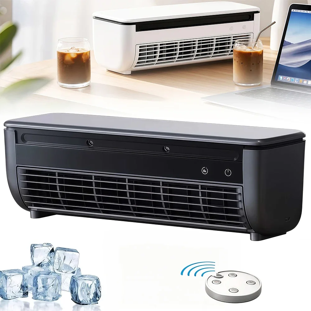 Small Mini Split Air-Conditioner,Wall Mounted No Window AC with Remote Control,3 Speed Portable Compact Cooling System