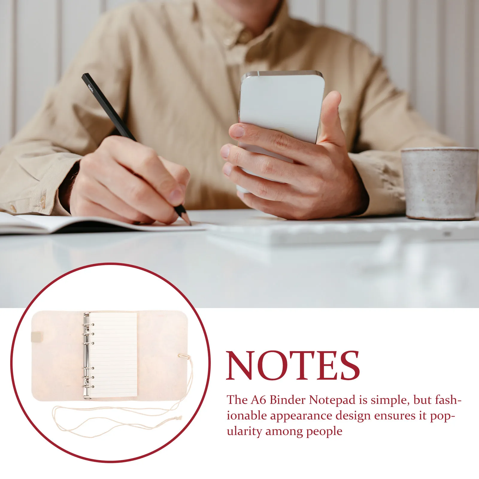A6 Budget Binder Notepad Japanese Style Cute Design Compact for Backpack Tote Briefcase Budget Planning Notebook Money Organizer