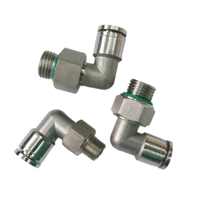 5Pcs 304 Stainless Steel Pneumatic Hose Fitting PL Air Tube Connector 1/8 1/4 3/8 1/2 Quick Release Pipe Fittings 4mm 6mm 8mm