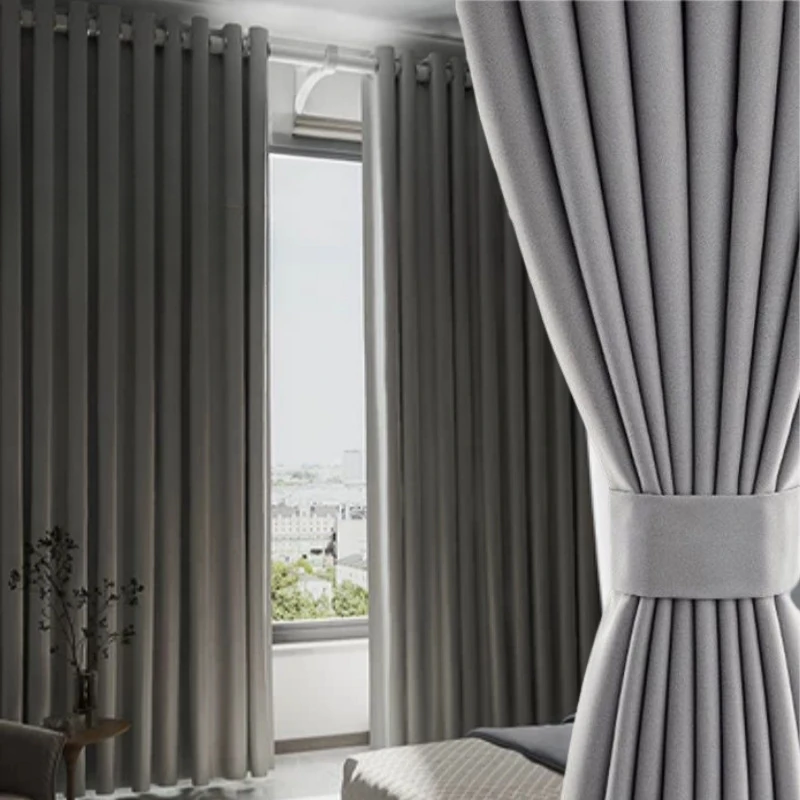 

American Modern Simplicity Curtains for Living Room Bedroom Dining Room High Precision Sunscreen Customized Blackout Curtains