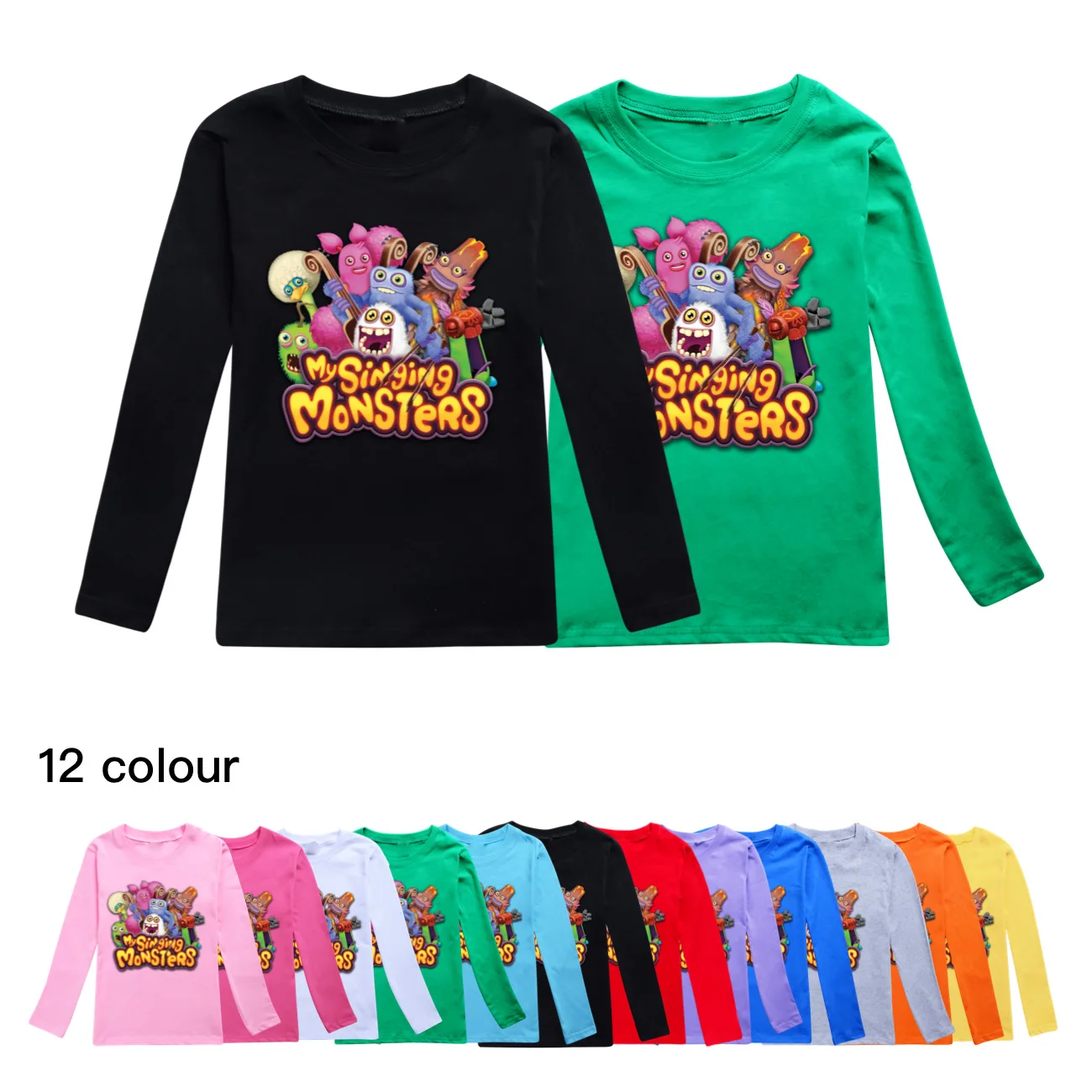 My Singing MonstersT Shirt Kids Long Sleeve Tops Baby Girls Cartoon T-shirt Unisex Boys Cotton Casual Tshirts Children Clothing