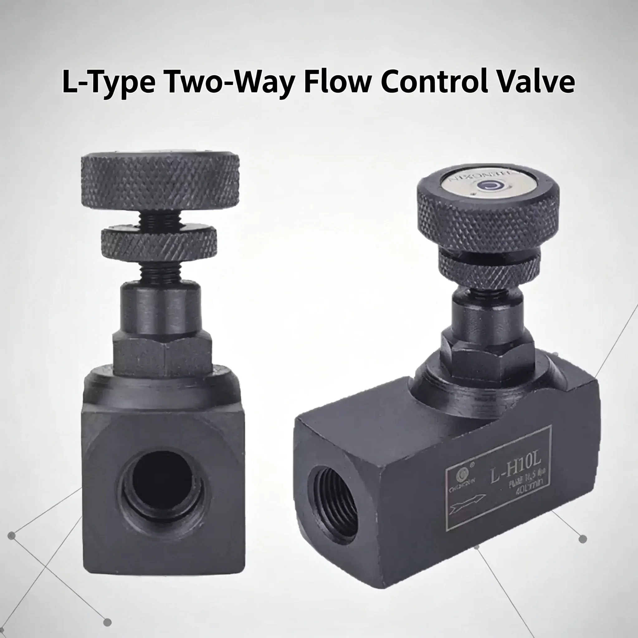 CIT LA KC Series Hydraulic Throttle Valve Flow Regulator In-Line Adjustment KC02 CIT02 LAH8L - Fluid Control Valve