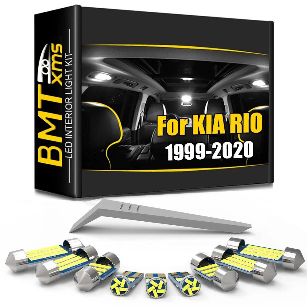 BMTxms Canbus LED Interior Lights Kit For Kia RIO DC JB UB YB Rio 5 1999-2019 2020 Dome Map Trunk License Plate Lamp Accessories