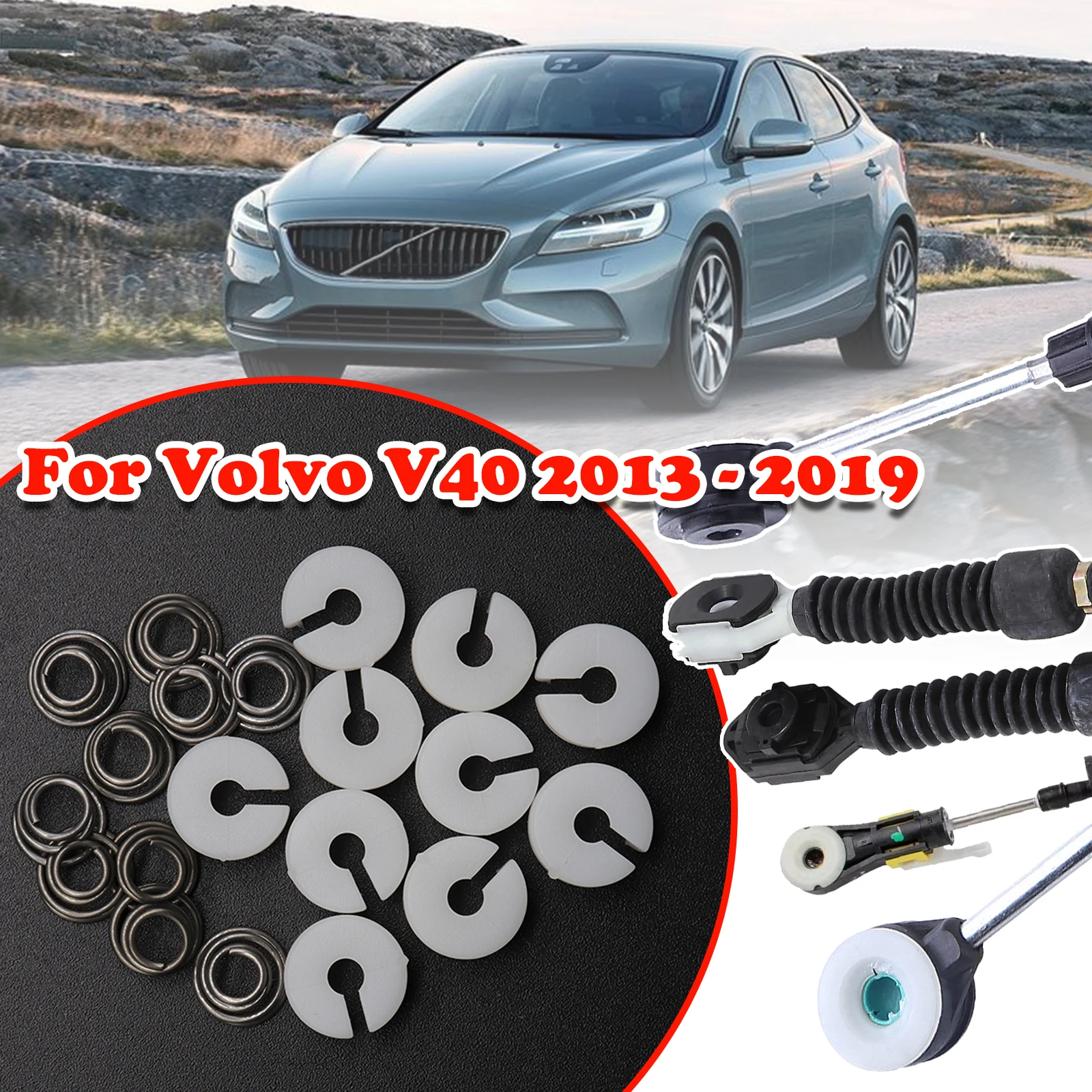 

For Volvo V40 Manual Gearbox Shift Cable Linkage Bushing Gear Shifter Lever Connect Bush Spring Repair kit Accessories 2013-2019