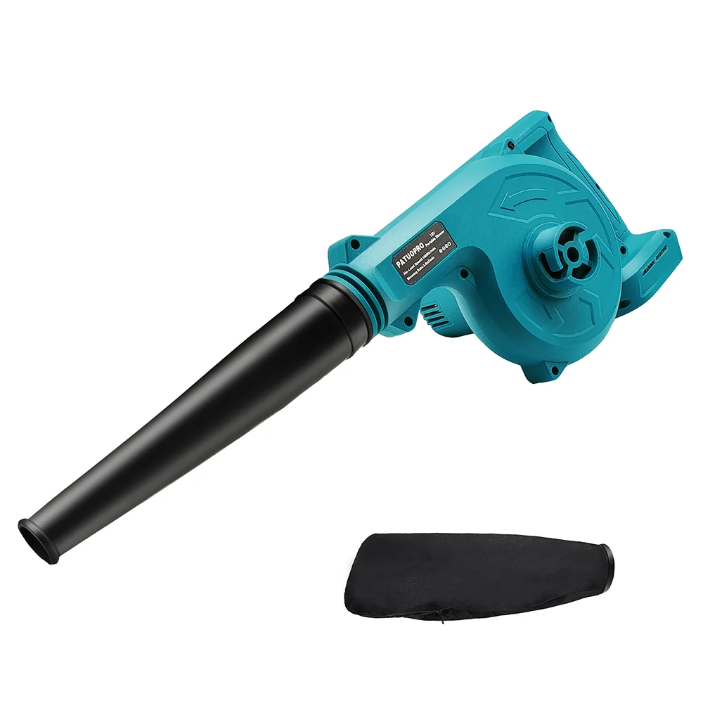 Patuopro em Ventilador Elétrico sem Fio Sucção Folha Computador Coletor de Poeira Soprando Neve para Makita 18v Bateria sem Bateria