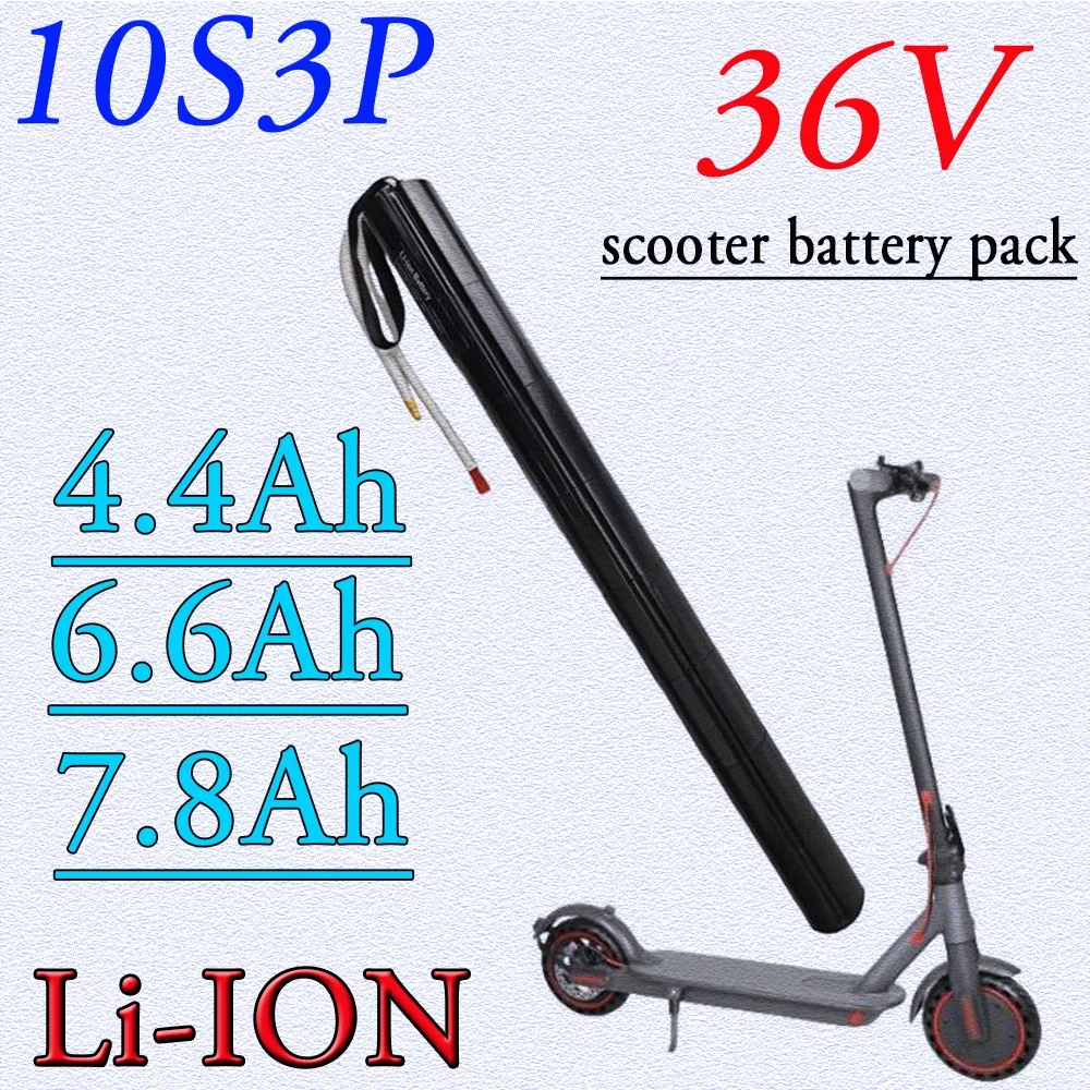 10S3P 36V 4.4Ah/6.6Ah/7.8Ah 18650 lithium ion carbon fiber scooter special battery is suitable for Scooter accessories