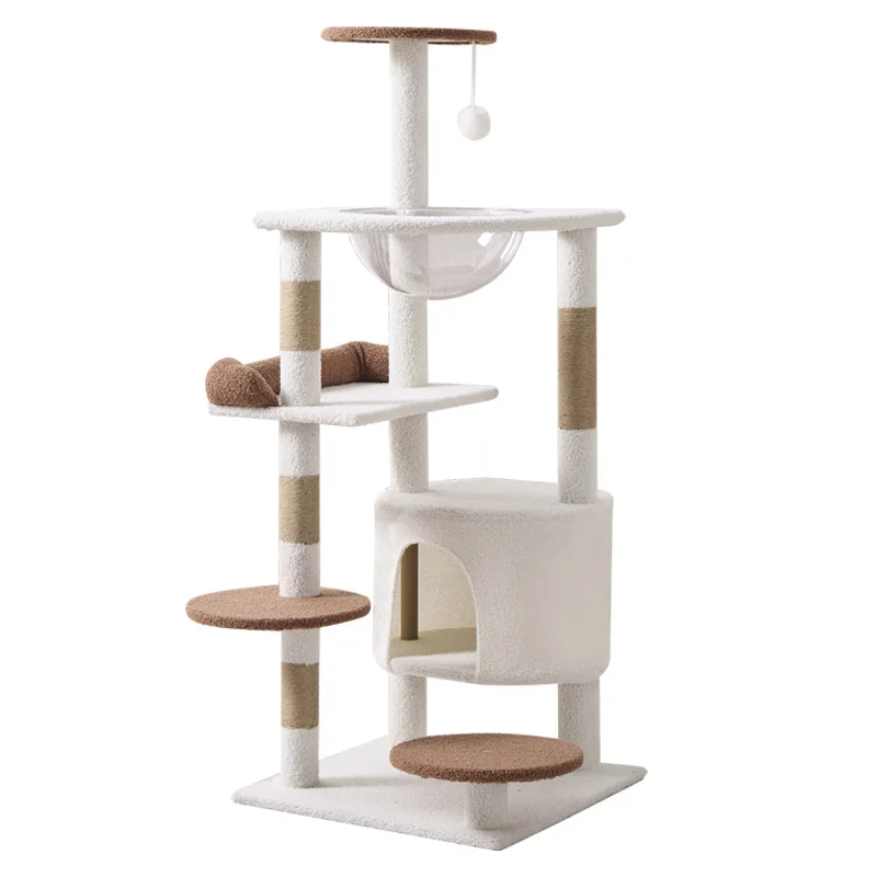 Space Saving Luxury Modern Corner Cat Tree Wall Mounted Perch Cardboard Eco-Friendly Compact Design