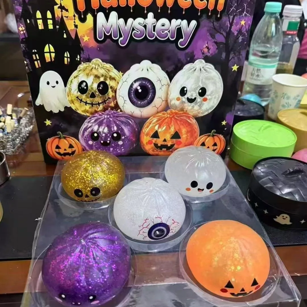Halloween Ghost Pinching Music, Cross-border Maltose Extrusion Vent Toy, Spot Grip Decompression Gift Box Set