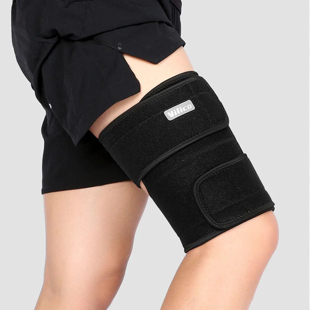 Non-Slip Thigh Wraps Support Bandage Sports Adjustable Hamstring Compression Leg Guard for Women Men  Pulled Groin Muscle