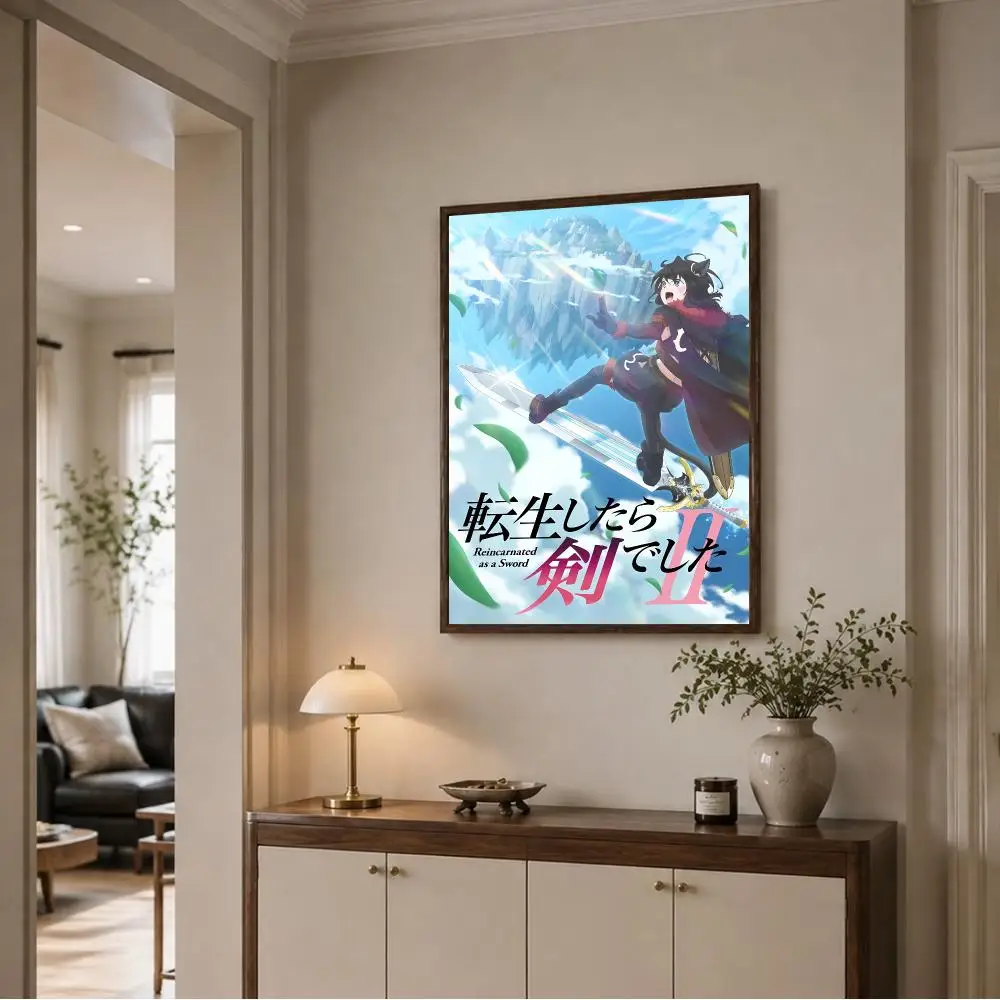Epic Adventurous Anime R-Reincarnated As A Sword Poster Wall Decor for Young Collectors, Indoor and Outdoor Decor