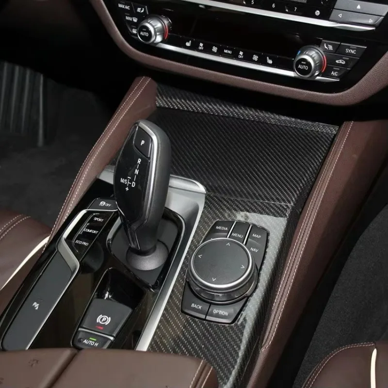 For BMW 5 SERIES G30 G32 G38 Dry Carbon Fiber Car Dashboard Decorative Stickers Interior Upgrade Kit Modification Assembly!