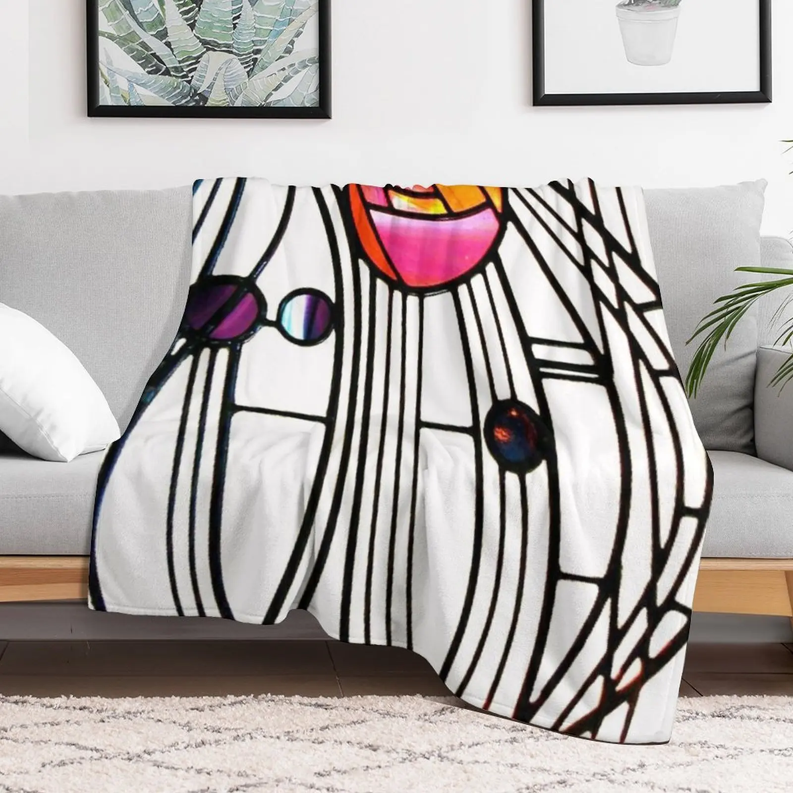 Charles Rennie Mackintosh design Throw Blanket Loose Polar Nap Personalized Gift Blankets