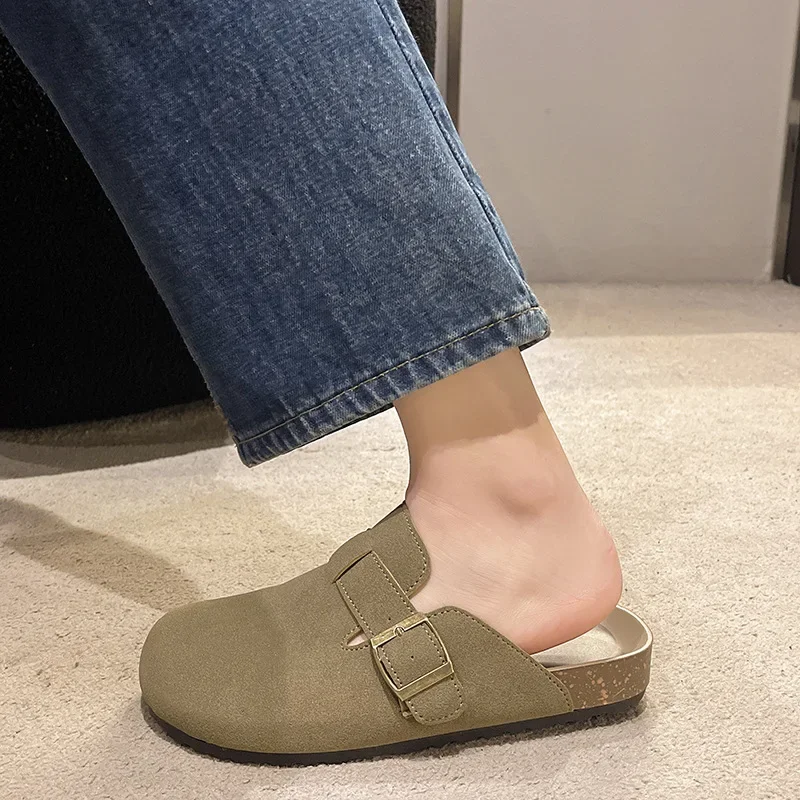 New Women Clogs For Women Fashion Cork Suede Mules Slipper Classic Cork Antislip For Outdoor Slippers With Arch Support shoes슬리퍼