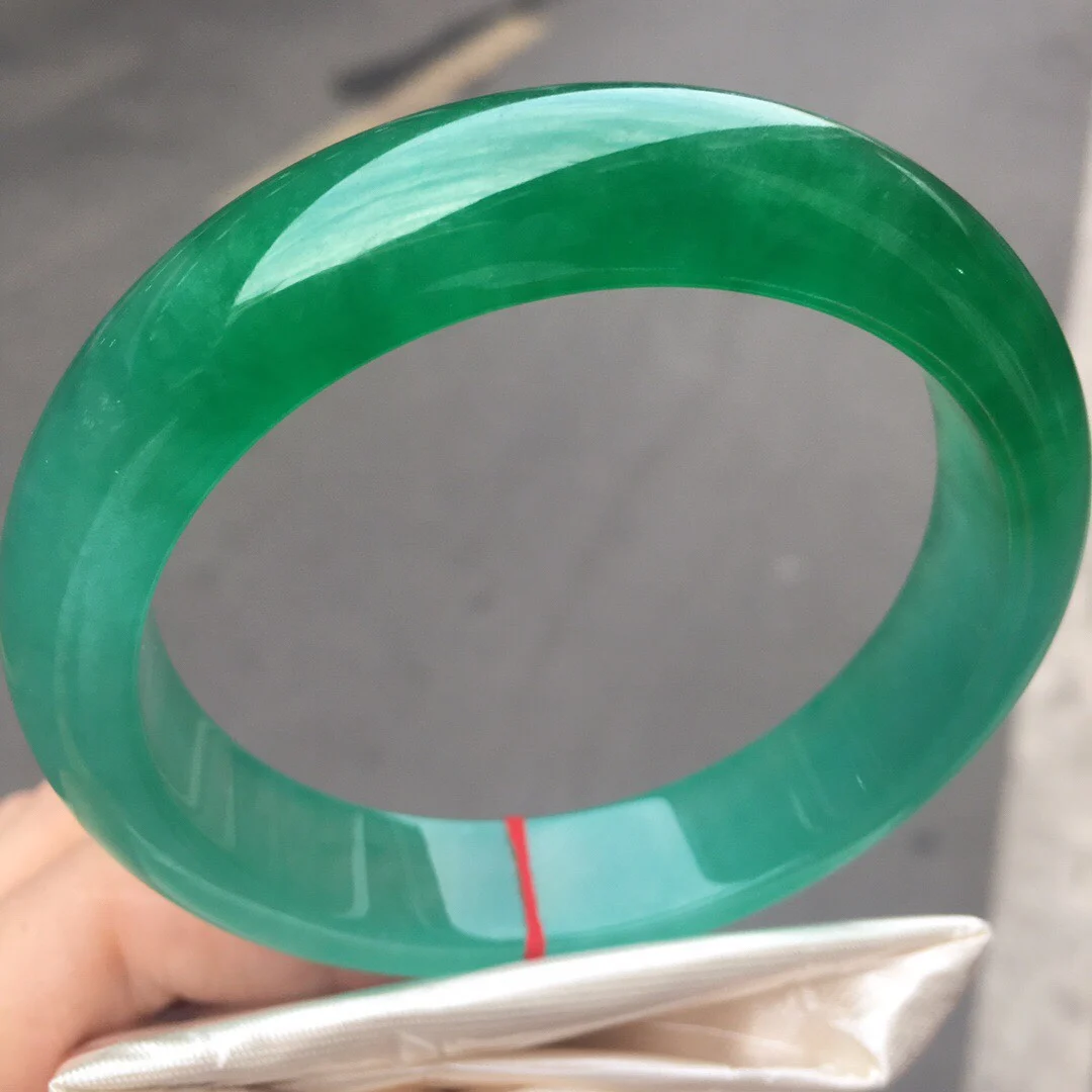 

Natural Jadeite True Color Blue Green Exquisite Jade Bracelet High-quality Bangles Handring Fine Jewelry