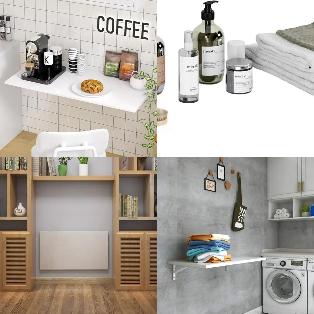 

Compact Heavy-Duty Folding Wall Desk, 36L x 20W, Ideal for Home Offices, Laundry Rooms, Bars, and Dining Areas