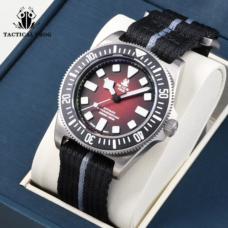 Tactical Frog FXD V4 Automatic Mechanical Watch NH35 Movement Titanium Mens Watches 200m Waterproof Sapphire Luminous 42mm Watch