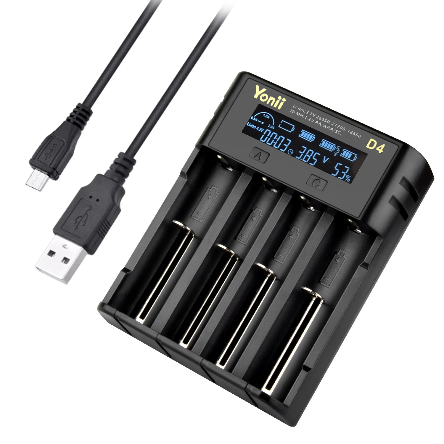 

Compact Li-Ion Charger Battery Charger Lcd Multi Battery Charger For Travel Hobbyist Device Charging