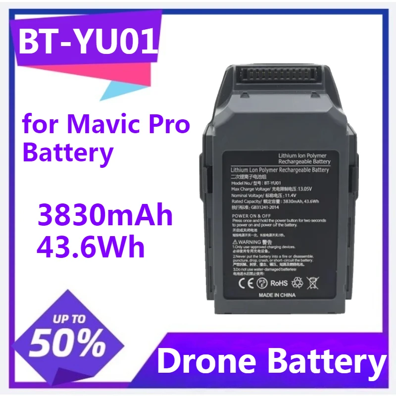 

BT-YU01 for Mavic Pro Battery Compatible with Mavic Pro Series Drone Accessories 3830mAh 11.4V