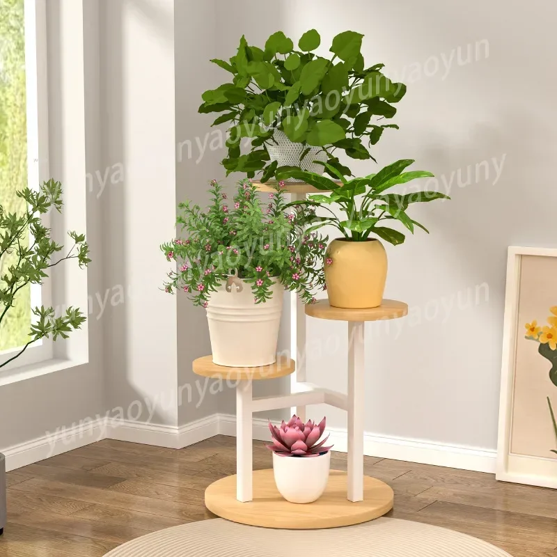 Flower Shelf Indoor Living Room Flower Pot Frame Balcony Wrought Iron Home Simple Floor-to-ceiling Multi-layer Shelf