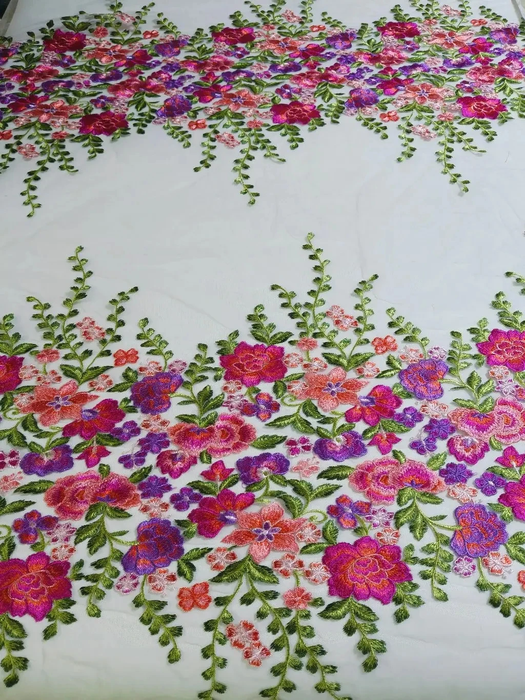 5Yards Latest Best Quality Delicate Embroidered Austria Lace Very Soft Mesh Tulle Fabric For Party Evening Dresses NN_1928