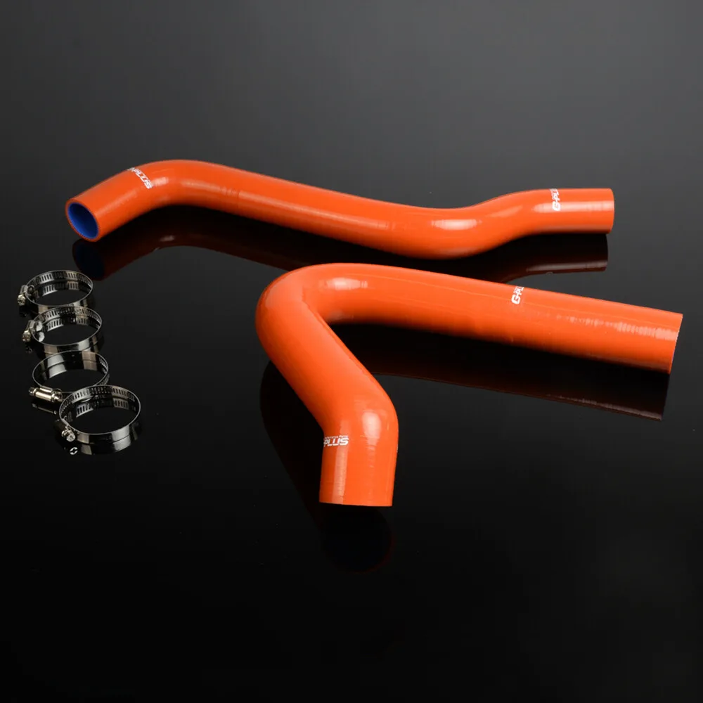 

For 1967-1972 Chevy C/K Series C10 Pickup Silicone Radiator Hose Piping Orange