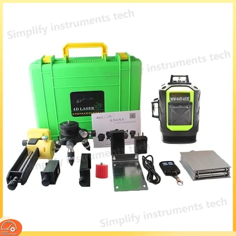 Professional 16-Line 4D Laser Level with 360° Vertical Horizontal Self-Leveling Cross Green Beam 515nm Fukuda Japan Made