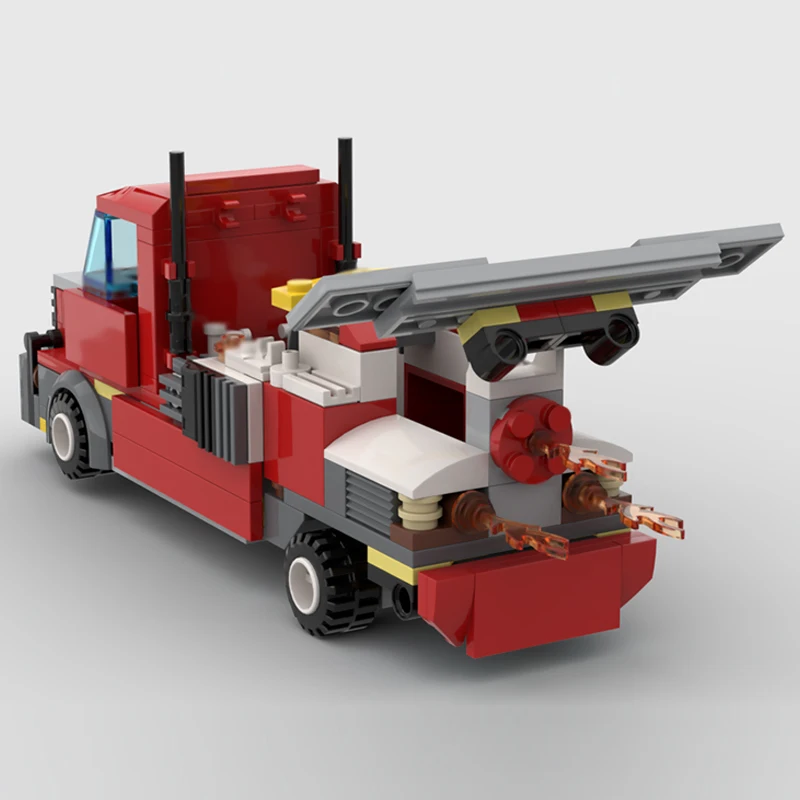 Stadt Auto Modell MOC Bausteine Stunt Leistung Jet Truck Modulare Technologie Kinder Urlaub Geschenke Montieren Spielzeug Anzug