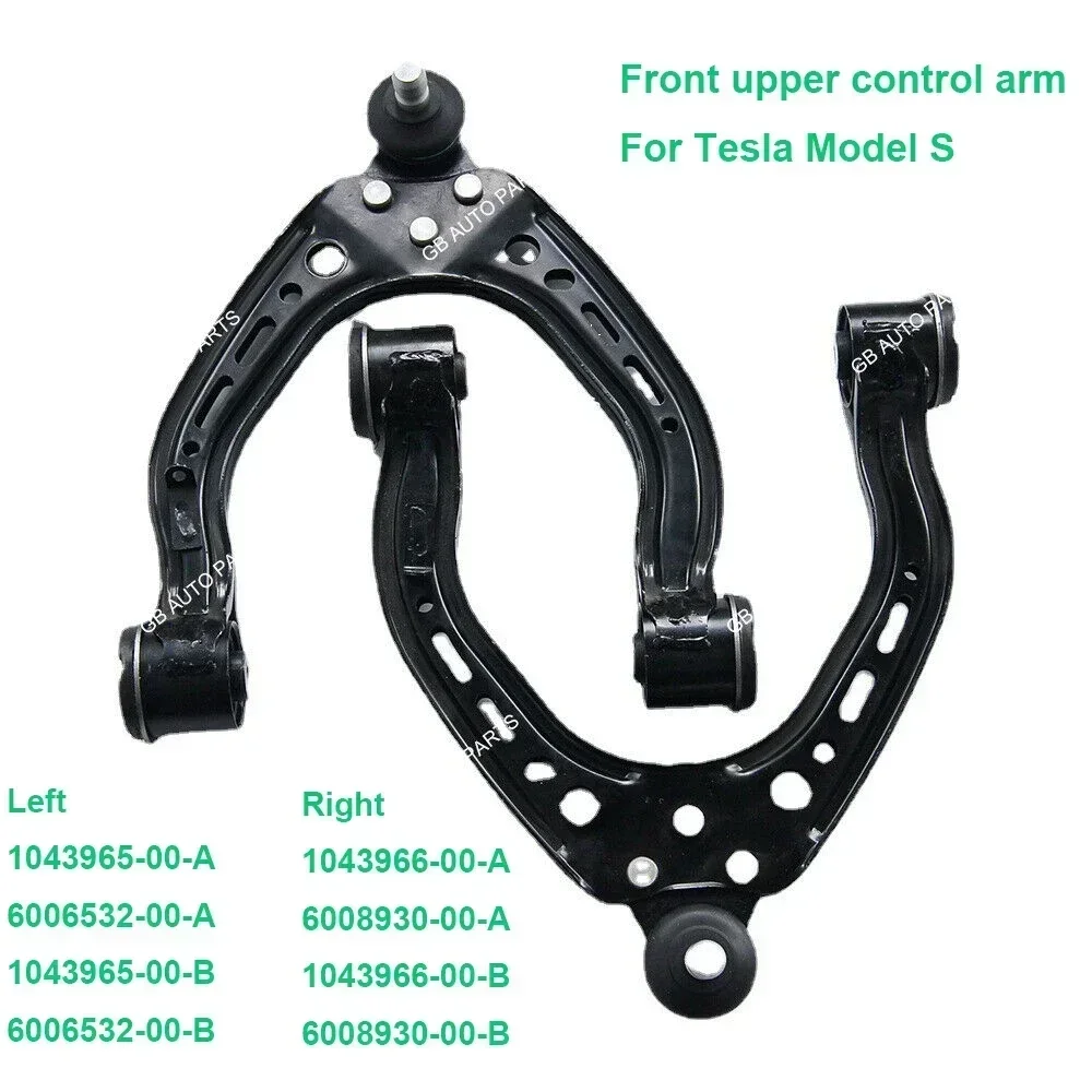 1043966-00-A 1043965-00-A Pair of 2pcs Front Upper Suspension Wishbone Control Arm Kits for Tesla Model S 2012-2024 6006532-00-A