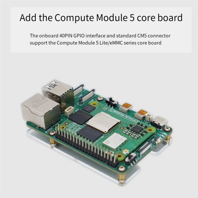

Базовая плата расширения Raspberry Pi CM5 Тип A ПЛАТА CM5 База A V1 Вычислительный модуль Базовая плата 5-ввода-вывода-ABIU