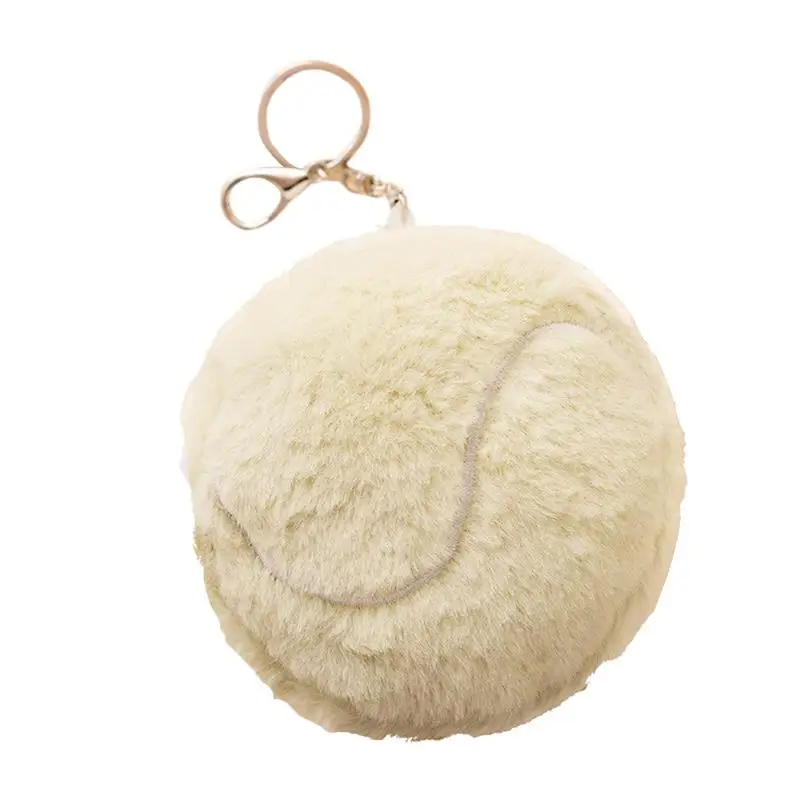 Plush Ball Ornaments Beach Ball Sport Key Chain Party Favors Soccer Basketball Plushies Sports Ball Design Realistic For Adults