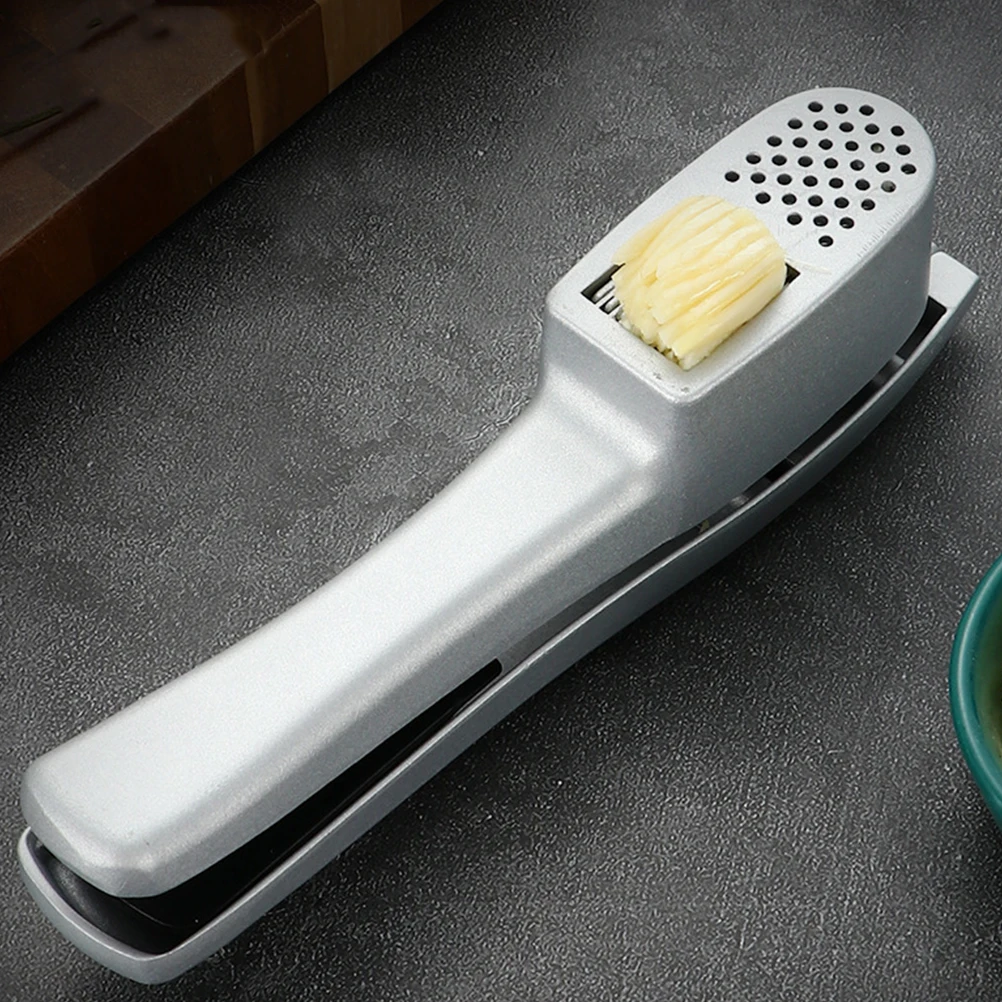 

Manual Garlic Mincer Aluminum Alloy Press Kitchen Tool Easy Clean Garlic Slicer