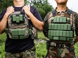 Explosion reaction device model hook and loop reaction armor Hunting game equipment 3D hook and loop badge