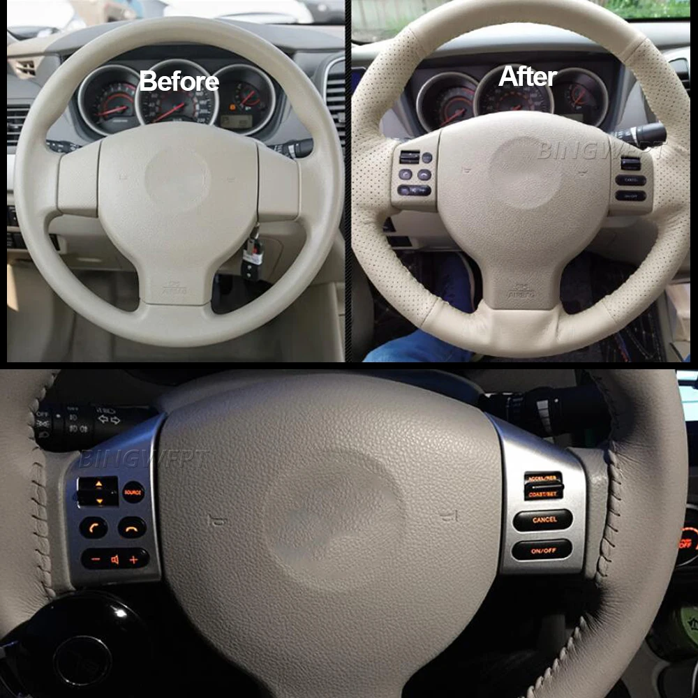 (أربعة ألوان للاختيار) لأزرار التحكم في عجلة القيادة SYLPHY وNissan LIVINA وTIDA مع إضاءة خلفية للأسلاك