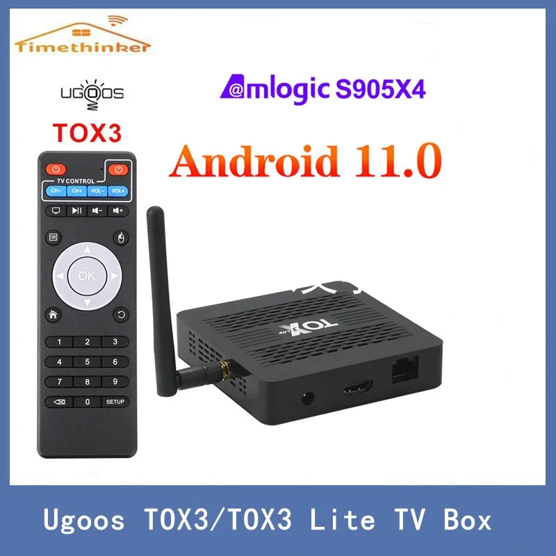 

Ugoos TOX3/TOX3 Lite TV Box Android 11 Amlogic S905X4 Set Top Box 2.4G/5G BT4.1 Support MP3 AAC WMA RM FLAC Smart Box TV