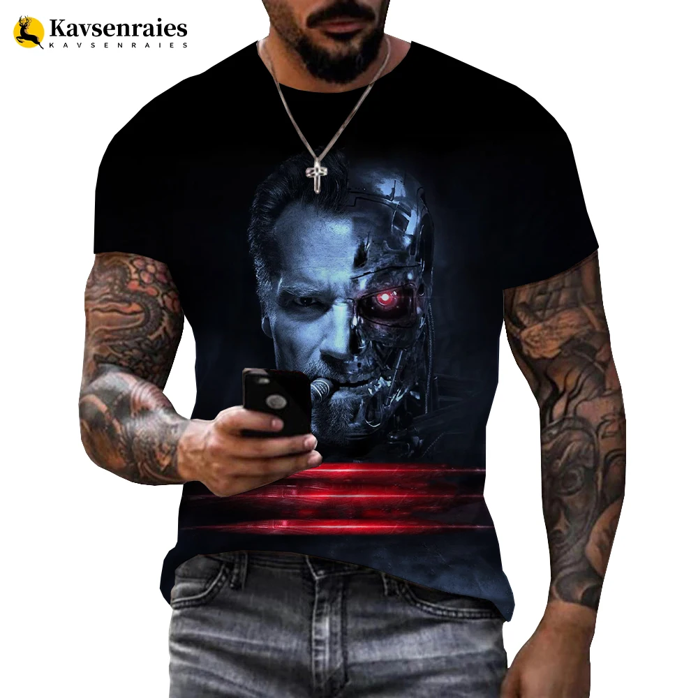 

Movie Terminator Series T800 Dark Fate 3D Printed T-shirt Comic Character T-shirt Summer Harajuku Style T-shirt Men's Casual Top