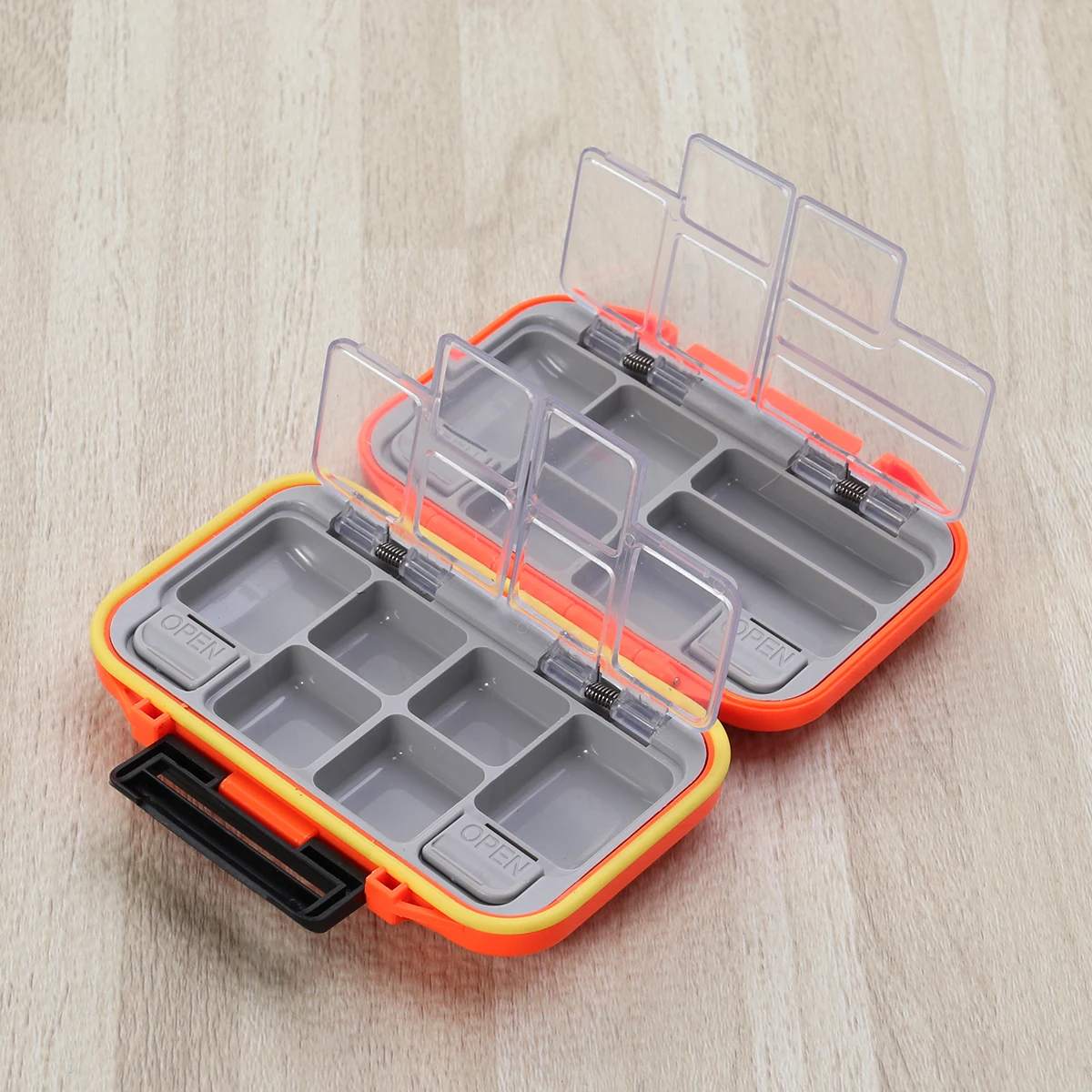 

S (Black) Lure Waterproof Accessory Box High-Grade Compact Impact Resistant Fishing Hook Storage Case with Transparent Pc Inner