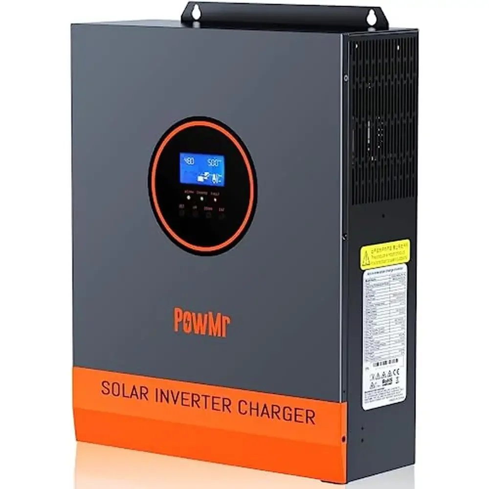 3000W Solar Hybrid Inverter 48V to 110V with MPPT Charge Controller LCD Display Short Circuit Protection 80A Output Voltage