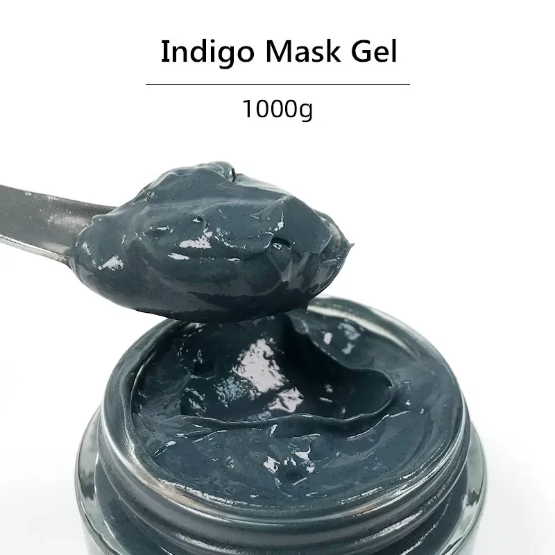 Indigo Mask Gel Natural Plant Skin Care Acne Pimples Treatment Shrink Acne Oil Control and Pore Dredging 1000G