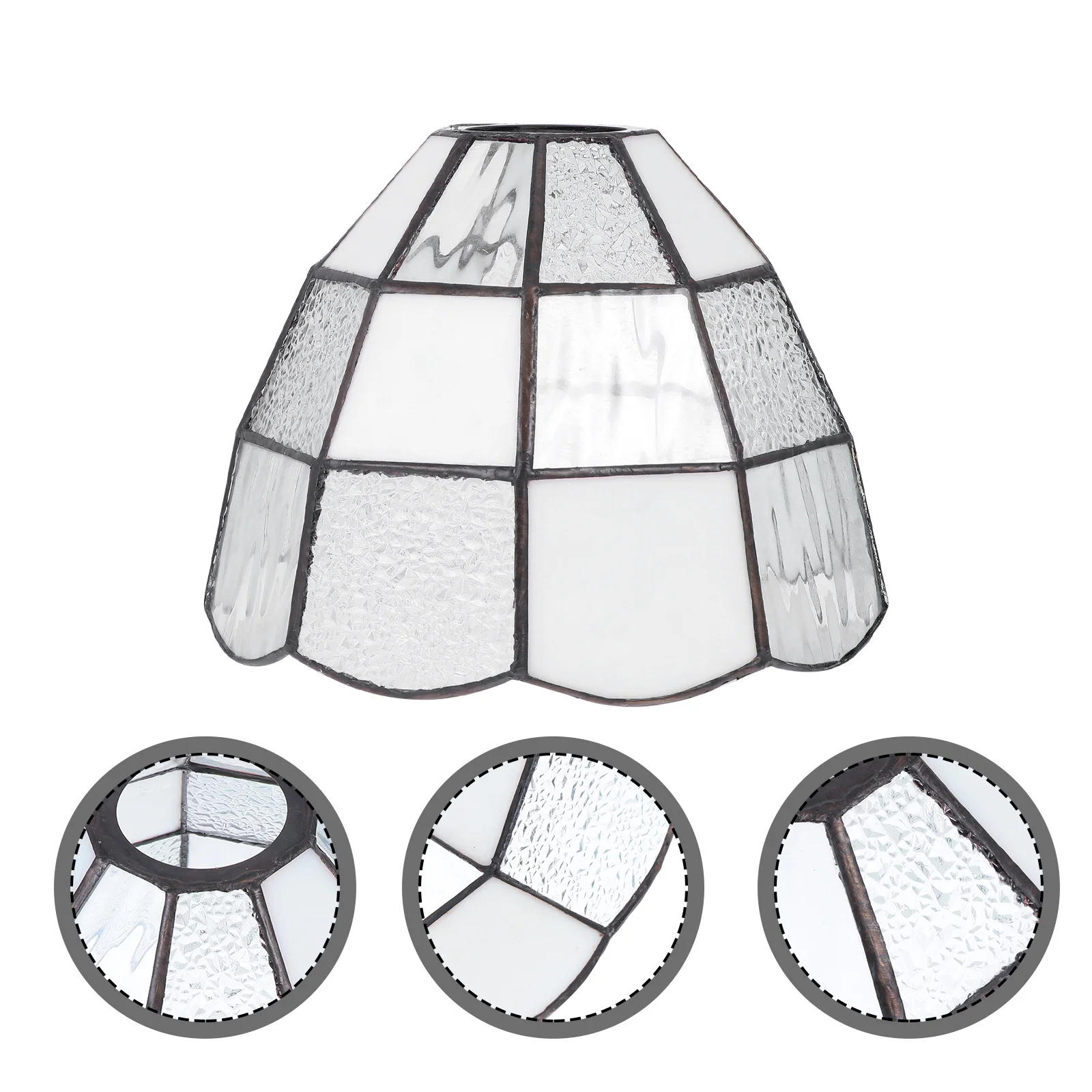 

1 шт., абажур из белого стекла, креативный абажур с подвесным светильником, простой дизайн, натуральный теплый свет, украшение для дома