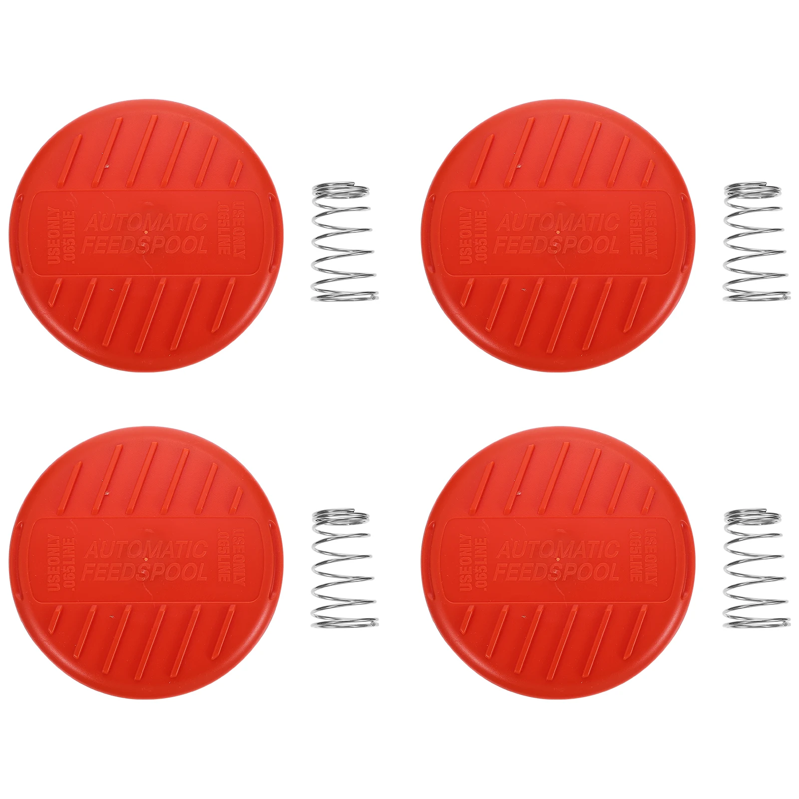 

4 Sets Lawn Mower Accessories Brush Cutter Springs Air Parts Orange Trimmer Spool Cap Garden Caps