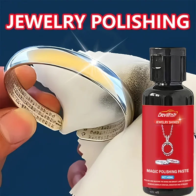 

Tarnish & Oxidation Remover & Shine Enhancing Polish for Silvery, White, Golden Jewelry - Gentle, Long-Lasting Care Solution