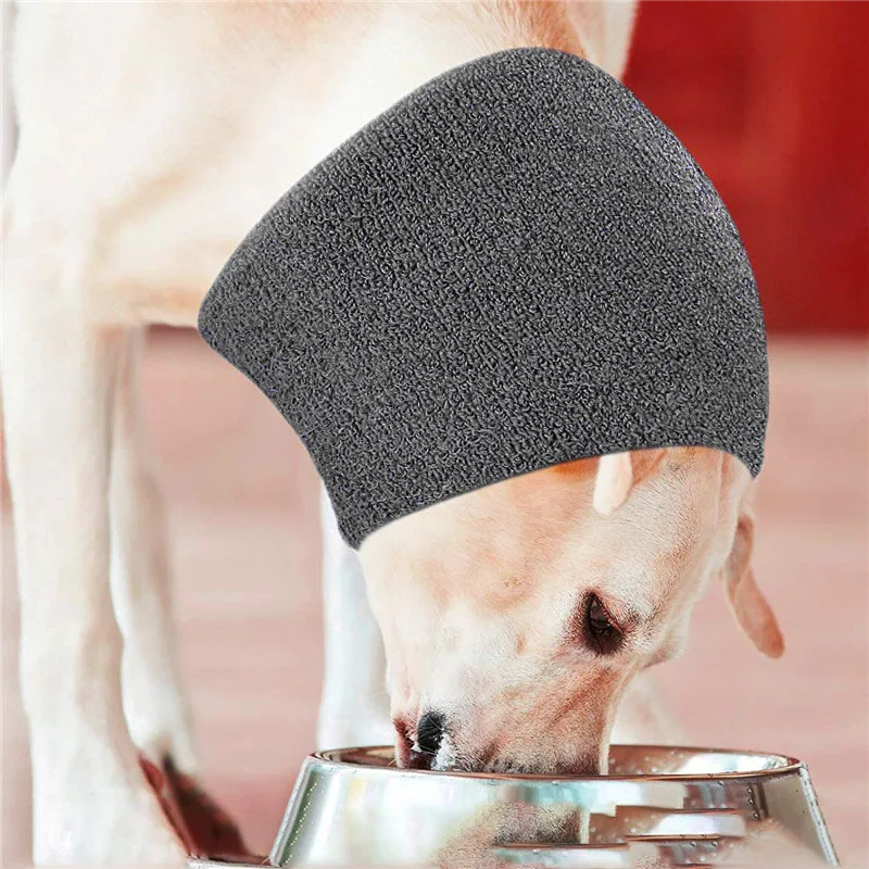 

Cat and dog grooming earmuffs pet ear noise cancelling headgear washable highly elastic stress relieving dog ear cap neck scarf