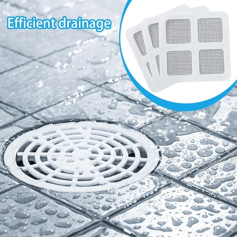 10pcs Disposable Shower Drain Covers Anti-blocking Strainer Filter Mesh Stickers Sink Strainer Hair Filter Bathroom Accessories