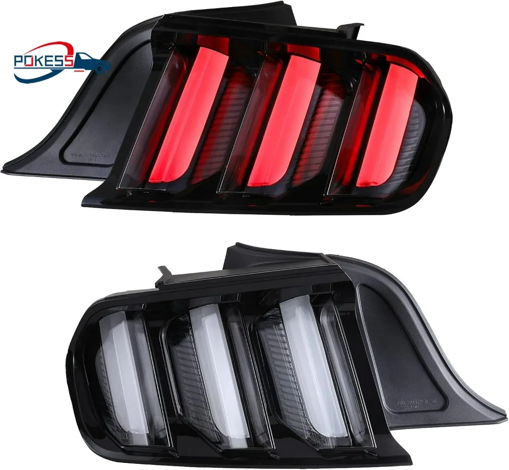 FR3Z13404D FR3Z13405D LED سائق والركاب الجانب الذيل ضوء الخلفي الذيل ضوء المصباح الأسود لفورد موستانج 2015-2020