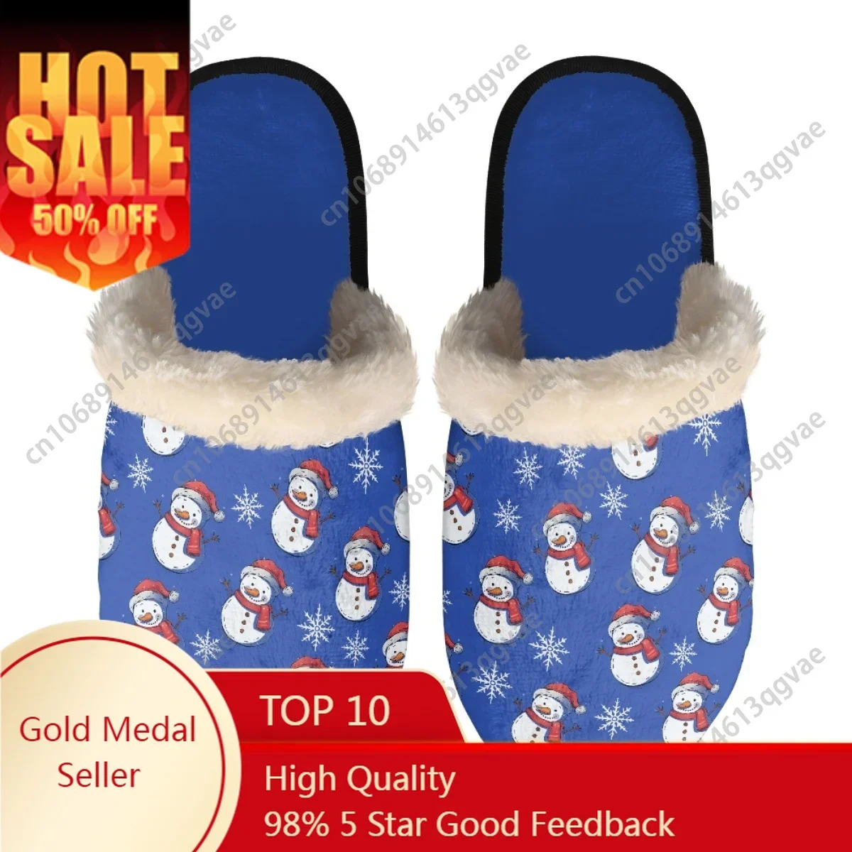 

Christmas Themed Design Slippers Mens Womens Home Cotton Plush Bedroom Casual Keep Warm Customized Thermal Lightweight Slipper