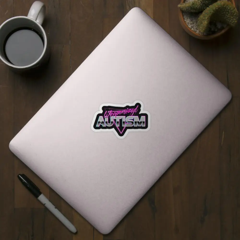 Weaponized Autism Sticker for Laptop Decor Bedroom Car Cute Cartoon Art Fashionable Public Suitcase