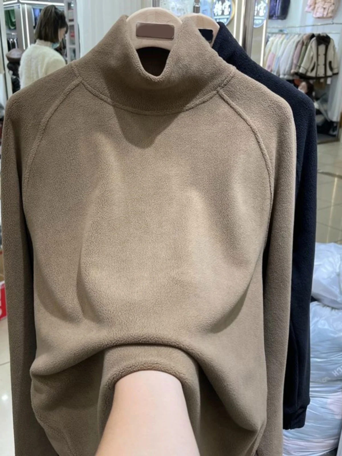 

Утепленная толстовка из овечьего вельвета с капюшоном, женская, свободного кроя, с длинными рукавами, воротником-стойкой, теплая и стройнящая базовая кофта в корейском стиле