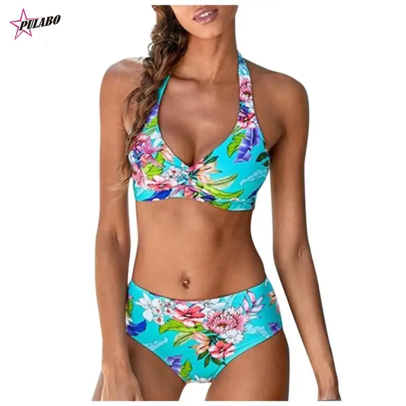 PULABO Costume da bagno donna estate backless sexy stampato floreale costumi da bagno bikini casual perizoma costume da bagno beachwear nave di goccia y2k